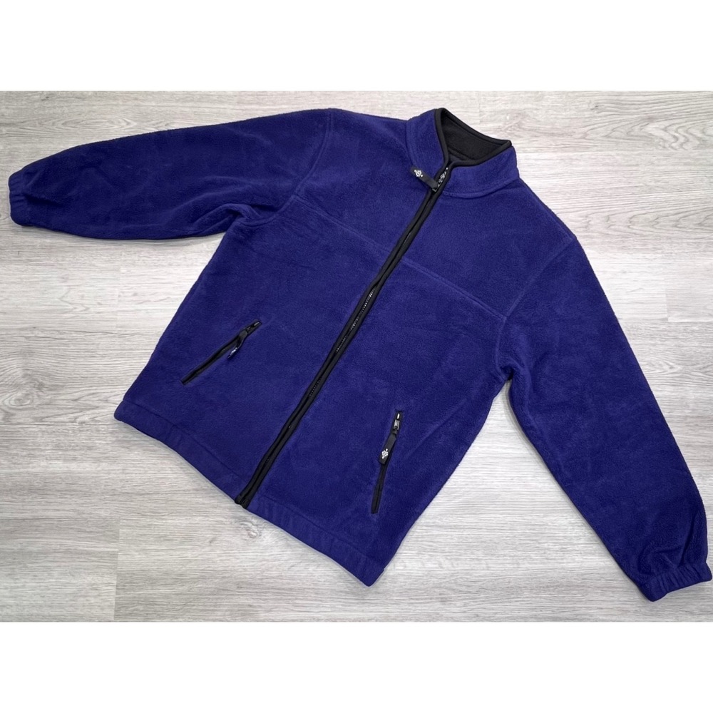 Alpine Tek Fleece‎ Jacket Full Zip Medium Pockets Soft Warm Cozy Blue
